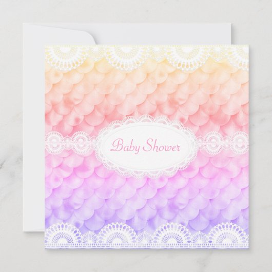 ELEGANT BABY SHOWER UITNODIGING regenboog ZEEJONKV (Voorkant)