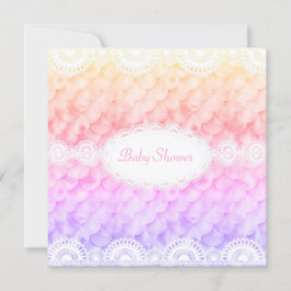 ELEGANT BABY SHOWER UITNODIGING regenboog ZEEJONKV