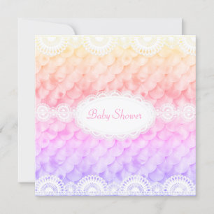 ELEGANT BABY SHOWER UITNODIGING regenboog ZEEJONKV