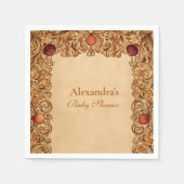 Elegant Baby shower van vruchten en bladeren Servet (Voorkant)