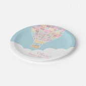 Elegant Baby shower voor hot-luchtballonnen Papieren Bordje (Gekanteld)