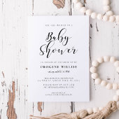 Elegant Baby shower voor kalligrafie Kaart