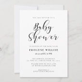 Elegant Baby shower voor kalligrafie Kaart (Voorkant)