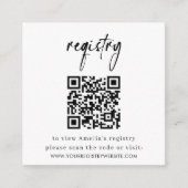 Elegant Baby shower voor minimaal register Informatiekaartje (Voorkant)