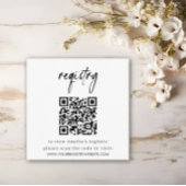 Elegant Baby shower voor minimaal register Informatiekaartje