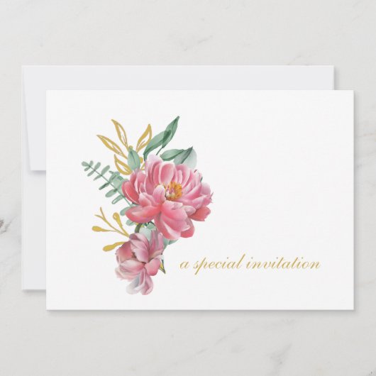 Elegant Baby shower vult uitnodiging in (Voorkant)