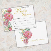 Elegant Baby shower vult uitnodiging in