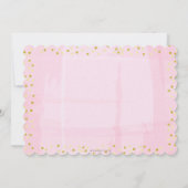 Elegant Baby shower Waterverf roze goud Kaart (Achterkant)