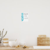 Elegant Baby Shower Welcome Poster (Keuken)
