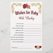 Elegant Baby shower wenst de Kaart van het Spel va (Voorkant)