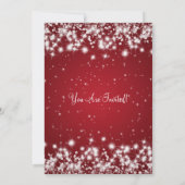 Elegant Baby shower Winter Sparkle Red Kaart (Achterkant)