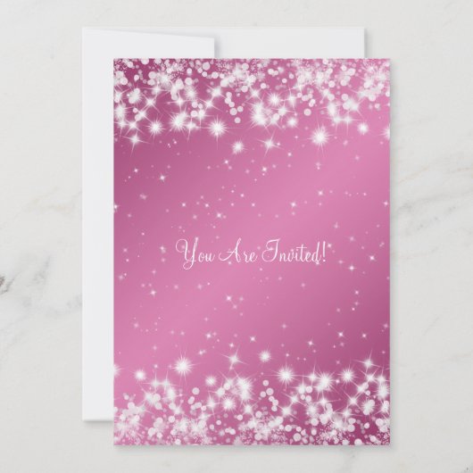 Elegant Baby shower Winter Sparkle roze Kaart (Achterkant)