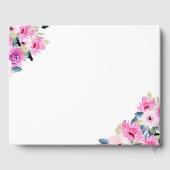 Elegant Baby Sloth Baby shower Guest Book Gastenboek (Achterkant)