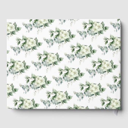 Elegant Baby Sloth Greenery Baby shower Gues Gastenboek (Achterkant)