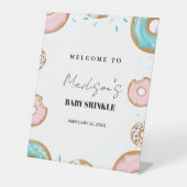 Elegant Baby SPrinkle Baby shower Welkomstbord Reclamebord Met Voetstuk (Voorkant)