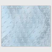 Elegant babyblauw kerstrendierpatroon cadeaupapier (Vlak)