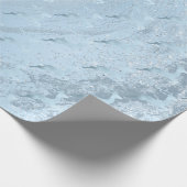 Elegant babyblauw kerstrendierpatroon cadeaupapier (Hoek)