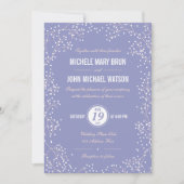Elegant Baby's Breath Lila Periwinkle Wedding Kaart (Voorkant)