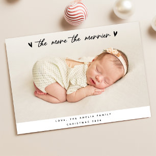 Elegant Baby's eerste kerstgeboorte aankondiging