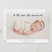 Elegant Baby's eerste kerstgeboorte aankondiging (Voorkant)