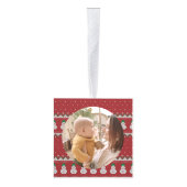 Elegant Baby's First Christmas Custom Name Photo  Decoratie (Rechts)