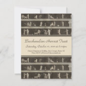 Elegant Bacchanalian Harvest Feast Neo-Klassiek Kaart (Achterkant)