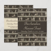 Elegant Bacchanalian Harvest Feast Neo-Klassiek Kaart (Voorkant / Achterkant)