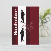 Elegant "bachelor party" plechtige zitting kaart (Staand voorkant)