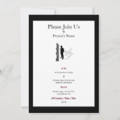 Elegant "bachelor party" plechtige zitting kaart (Achterkant)