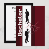 Elegant "bachelor party" plechtige zitting kaart (Voorkant / Achterkant)