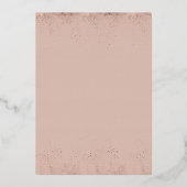 Elegant Bachelorette Invitation | Roos Gold Folie Uitnodiging (Achterkant)