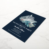 Elegant Bachelorette Party Cruise Ship Folie Uitnodiging (Gedraaid)