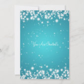 Elegant Bachelorette Party Winter Sparkle Turquois Kaart (Achterkant)