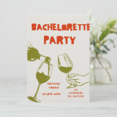 Elegant Bachelorette Weekend Invitation for Bride Kaart (Staand voorkant)