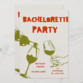 Elegant Bachelorette Weekend Invitation for Bride Kaart (Voorkant / Achterkant)