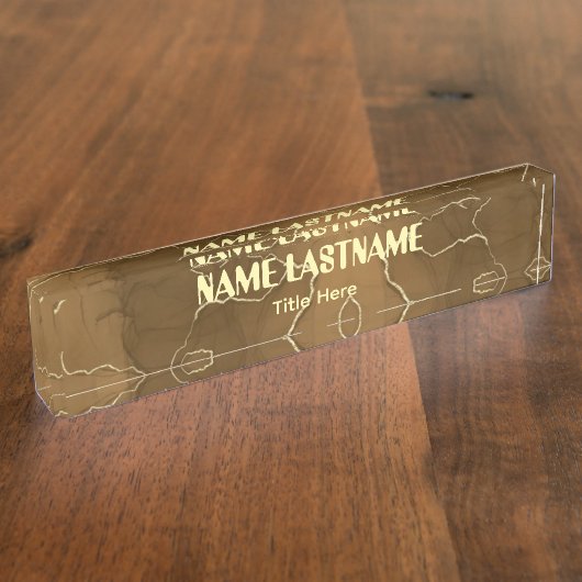 Elegant background custom name naambordje (Zijkant)