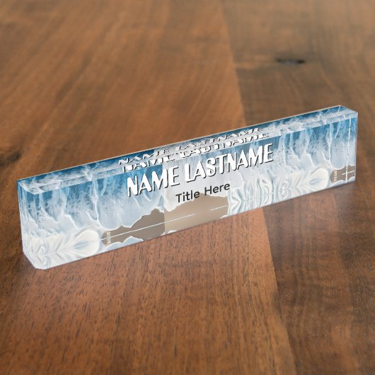 Elegant background custom name naambordje (Zijkant)