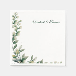 Elegant background eucalyptus leaves wedding servet