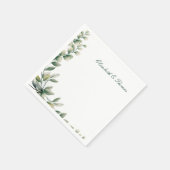 Elegant background eucalyptus leaves wedding servet (Hoek)