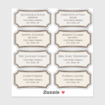 Elegant  badge CC0898 Guest adress labels