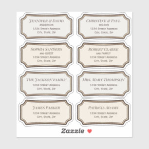 Elegant  badge CC0898 Guest adress labels