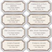 Elegant  badge CC0898 Guest adress labels (Voorkant)