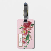 Elegant Bagagelabel met lederriem (Achterkant verticaal)