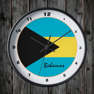 Elegant Bahamas vlag trendy Home / design Ronde Klok