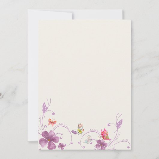 Elegant Baho Hij geeft me vlinders Vrijgezellenfee Kaart (Achterkant)