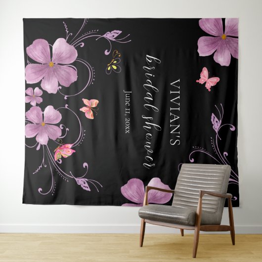 Elegant Baho Hij geeft me vlinders Vrijgezellenfee Wandkleed (In Situ (horizontaal))