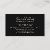 Elegant Baker Bakers Whisk  Visitekaartje (Achterkant)