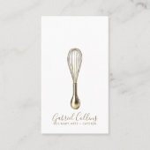 Elegant Baker Caterer Gold Whisk  Visitekaartje (Voorkant)