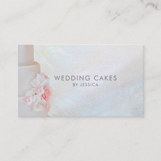 Elegant Baker Wedding Cake Visitekaartje (Voorkant)
