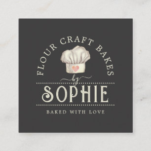 Elegant Baker's Logo Cream Black Visitekaartje